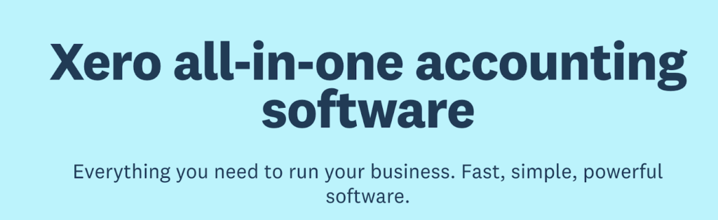 Screenshot Xero website displaying USP