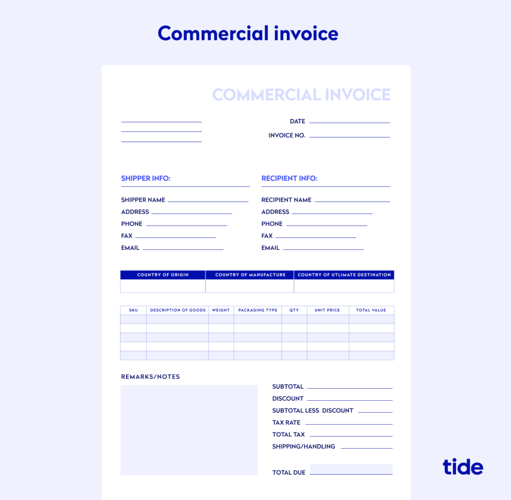 What is a Commercial Invoice In Shipping?