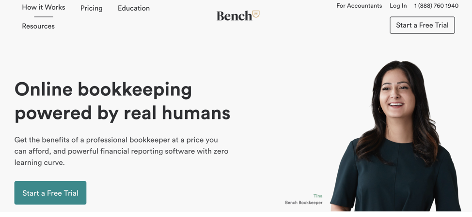 How to Start a Business - Screenshot Bench Website