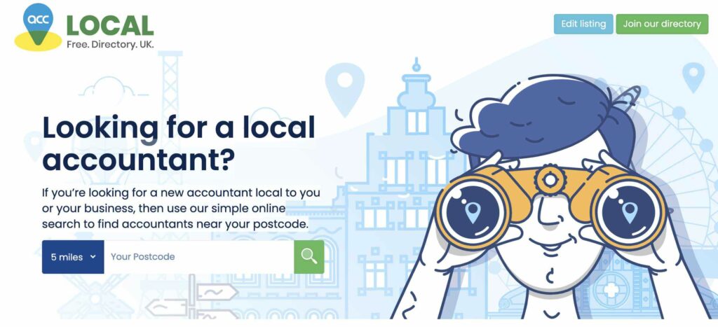 AccLOCAL UK accountants and accountancy firms directory website portal homepage