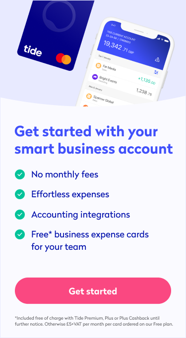 Mobile business current account banner