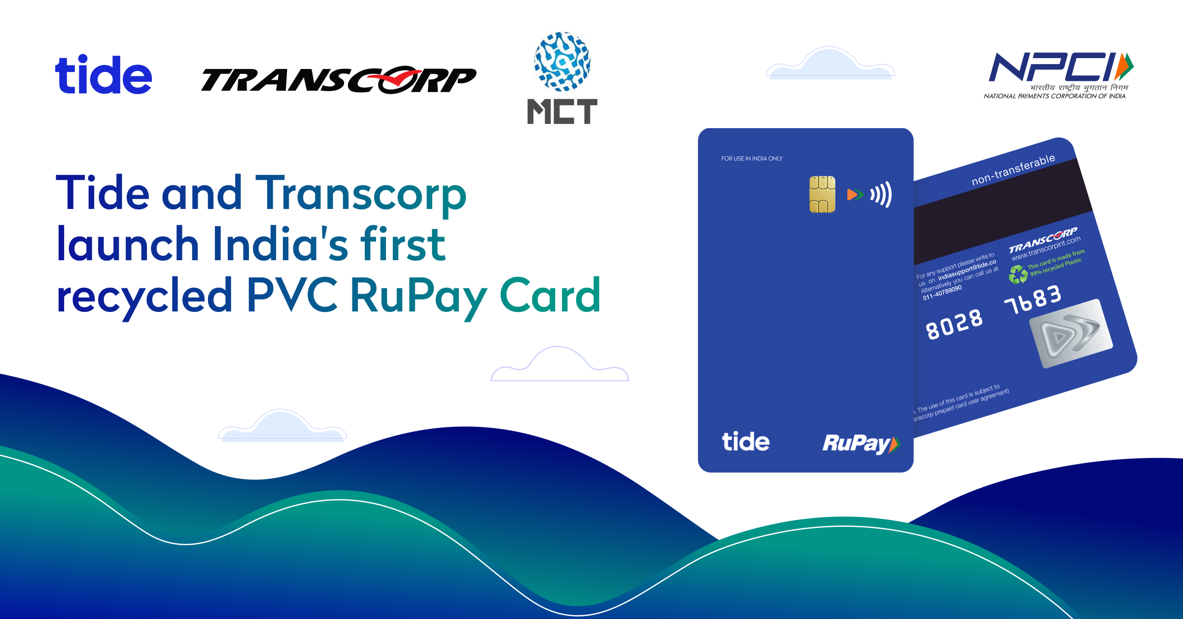 Tide and Transcorp launch India’s-first recycled PVC RuPay Card